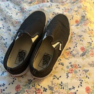 Black slide on vans